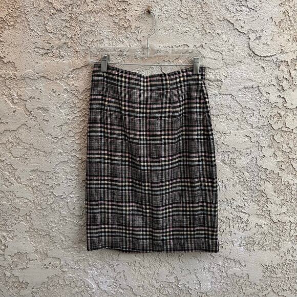 Talbots Dresses & Skirts - Vintage Talbots Petite Collection Plaid Tartan Black Skirt Size 12 (Small)